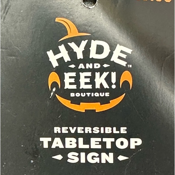 Shabby Chic 4 Placemats 4 Napkins Hyde & Eek Reversible Metal Tabletop Sign - Picture 7 of 11